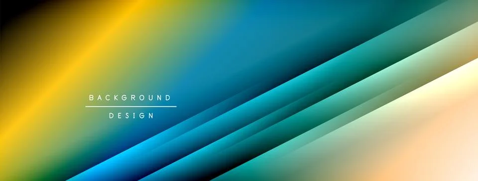 Dynamic shadow lines with gradient colors geometric background Stock Illustration