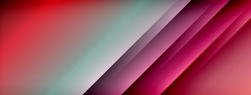 Dynamic shadow lines with gradient colors geometric background Stock Illustration