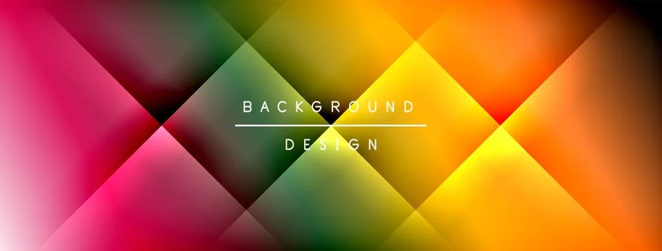 Dynamic shadow lines with gradient colors geometric background Stock Illustration