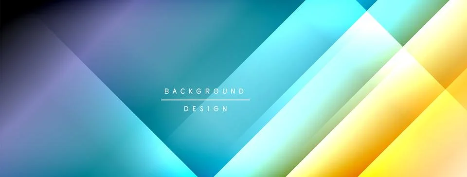 Dynamic shadow lines with gradient colors geometric background Stock Illustration