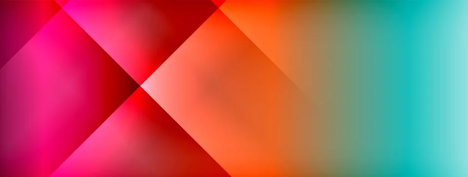 Dynamic shadow lines with gradient colors geometric background Stock Illustration