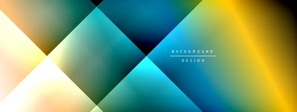 Dynamic shadow lines with gradient colors geometric background Stock Illustration