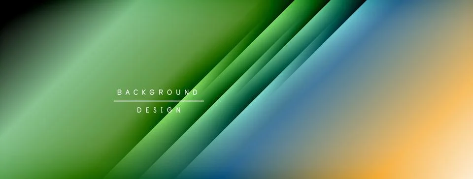 Dynamic shadow lines with gradient colors geometric background Stock Illustration