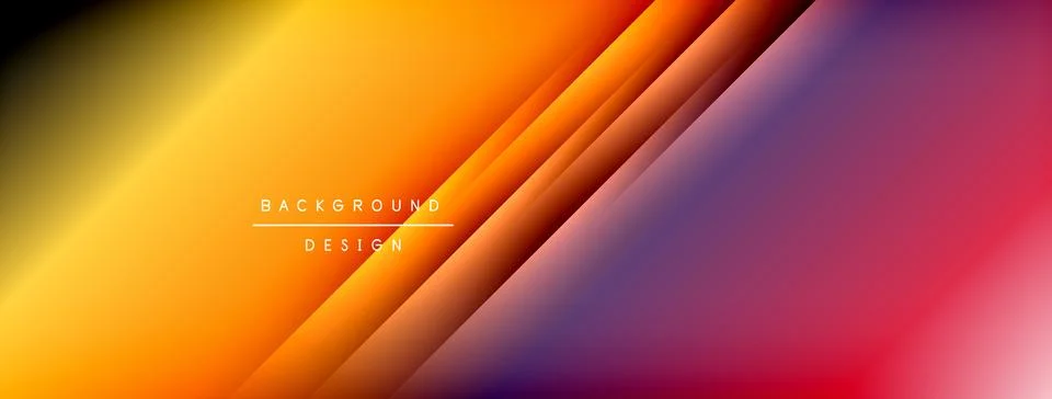 Dynamic shadow lines with gradient colors geometric background Illustrazione stock