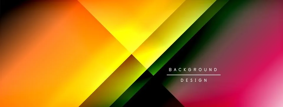 Dynamic shadow lines with gradient colors geometric background Illustrazione stock
