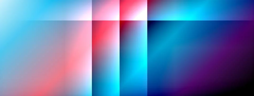 Dynamic shadow lines with gradient colors geometric background Illustrazione stock