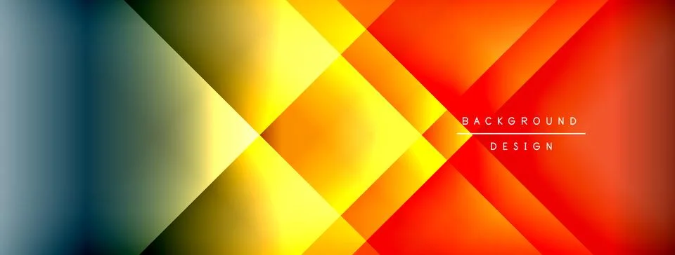Dynamic shadow lines with gradient colors geometric background Illustrazione stock