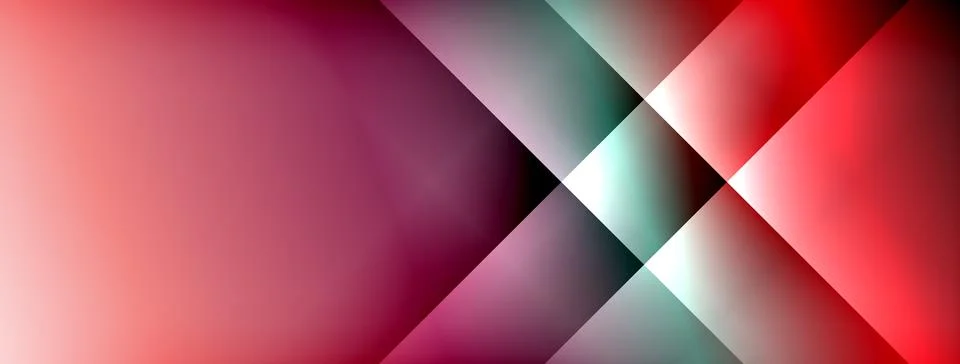 Dynamic shadow lines with gradient colors geometric background Illustrazione stock