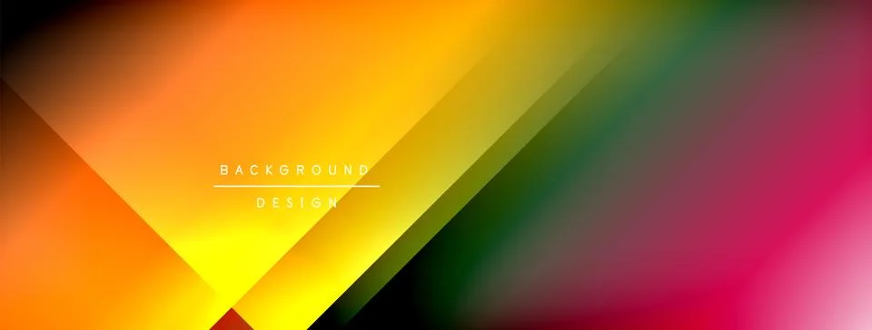 Dynamic shadow lines with gradient colors geometric background Illustrazione stock
