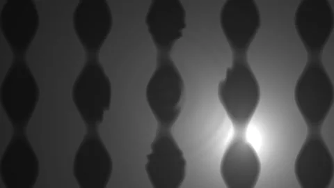 Dynamic Shadows on a Fluid Grey Background with Translucent Shapes Stock Footage 294136292