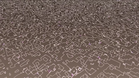 Dynamic Shape Gridwork Perspective Planar Texture Motion Loopable Video Stock Footage 300136087