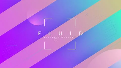 Dynamic Shape. Tech Landing Page. 3d Gradient Cover. Fluid Conce Stock Illustration