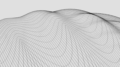 Dynamic shapes 3d render - seamless loop. geometric line objects movement. Stock Footage 121176257