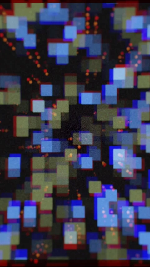 Dynamic shapes and colors spin and transform Stock Footage 311545390