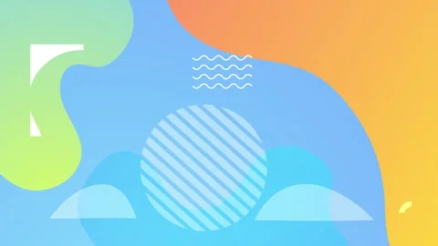 Dynamic shapes and geometric elements on a vibrant modern abstract background Stock Footage 311608490