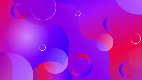 Dynamic shapes and geometric patterns on a vibrant abstract purple background Video stock 311612513