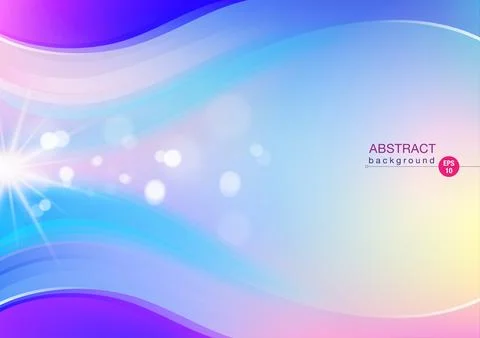 Dynamic shapes bokeh with gradient background Stock Illustration