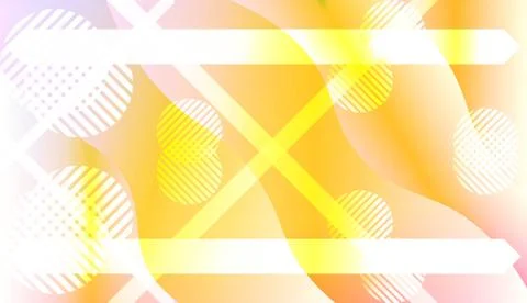 Dynamic shapes composition with Abstract Shiny Waves, Lines, Circle, Space fo Stock Illustration