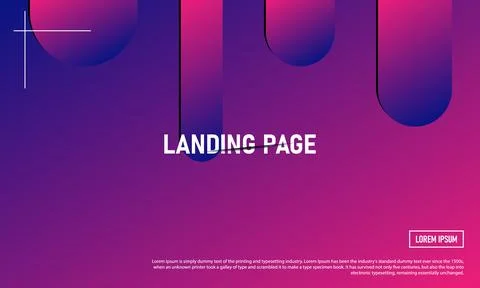 Dynamic shapes composition, sliced text . Geometric background Stock Illustration