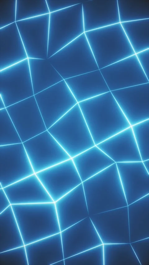 Dynamic shapes morph and illuminate in vivid blue tones Stock Footage 316765534
