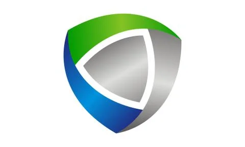 Dynamic Shield Logo Design Template Vector Stock Illustration