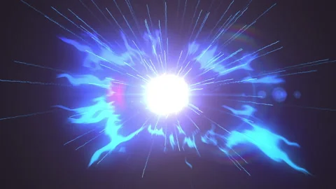 Dynamic shockwave explosion fire particle effect Stock Footage 148724174