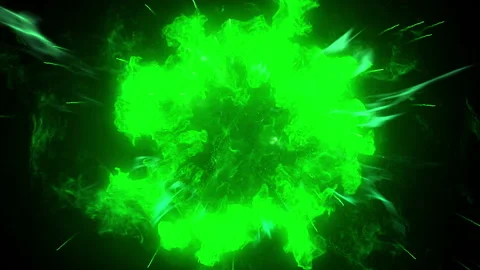 Dynamic shockwave explosion fire particle effect Stock Footage 148724295