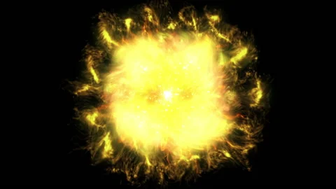 Dynamic shockwave explosion fire particle effect Vídeo Stock 148839948