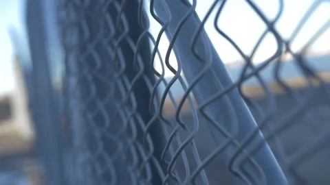 Dynamic shot of a fence with branches on it Video stock 113139193