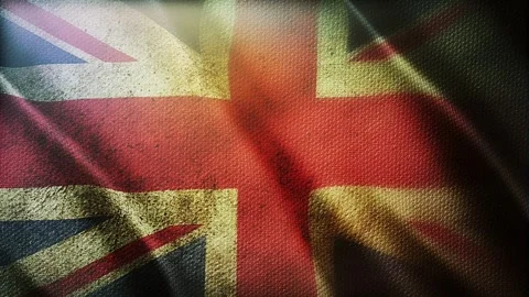 A Dynamic Showcase of the United Kingdom's Fluttering Flag Stock Footage 267508860