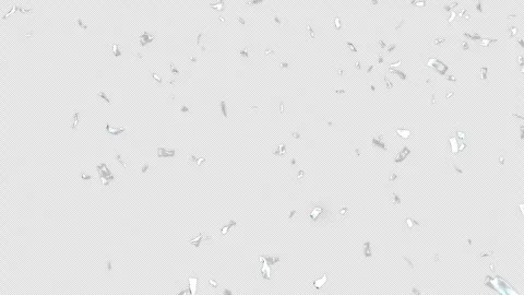 Dynamic  Silver Confetti Burst and White Starbursts With alpha channel Stock Footage 339785864