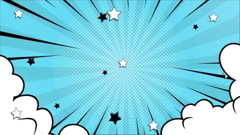Dynamic simple comic style layout with explosive patterns seamless 4k video Stock Footage 293261956