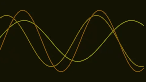 Dynamic sin wave visualization illustrating data transmission and frequency.. Stock Footage 341059025