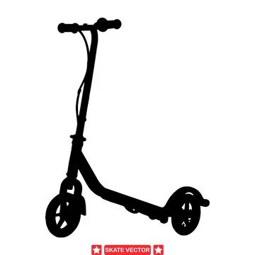 Dynamic Skateboard Movements  Detailed Vector Silhouettes for Exciting Design Stock Illustration