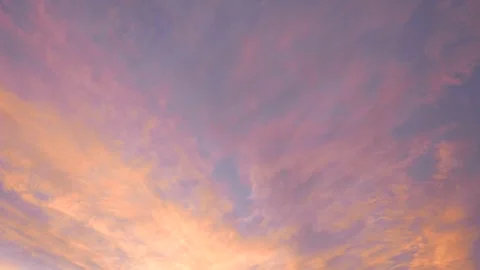Dynamic sky background with pink clouds Stock Footage 314662506