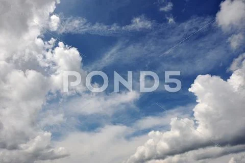 Dynamic sky with clouds Stock Photos