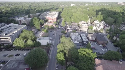 Dynamic Skyline Drone Shot in Midtown Atlanta Stock Footage 294225293