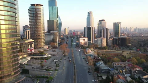 A dynamic skyline showcasing contemporary architecture Stock Footage 318837552