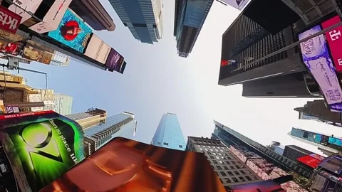 The Dynamic Skyline of Times Square A Vibrant Reflection of City Life and Stock Footage 291603959