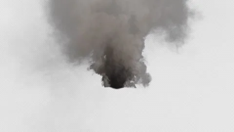 Dynamic Smoke Plume with Alpha Channel Stock Footage 265533067