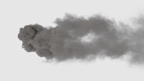 Dynamic Smoke Plume with Alpha Channel Stock Footage 265533128