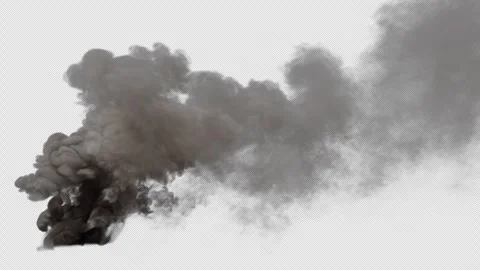 Dynamic Smoke Plume with Alpha Channel Stock Footage 265533164