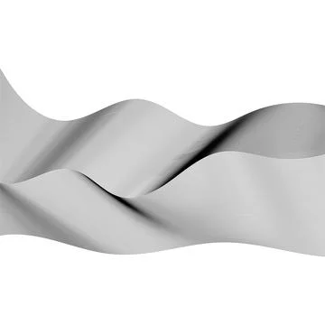 Dynamic smooth flowing black wavy lines, sound wave Stock Illustration