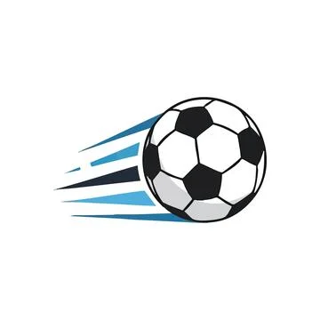 (Dynamic Soccer Ball Speed Concept. Energetic football illustration showcas.. Stock Illustration