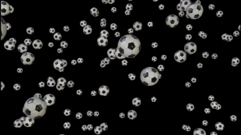 Dynamic Soccer Balls Rain Overlay animation Stock-Footage 344766465