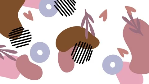 Dynamic soft curvy pattern designs in pastel tones and flowing shapes seamless Stock Footage 324832740