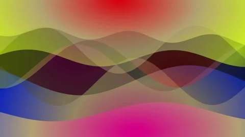 Dynamic soft waving abstract color painting gentle flow animation background Video stock 332885101