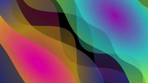 Dynamic soft waving abstract color painting gentle flow animation background Video stock 332885105