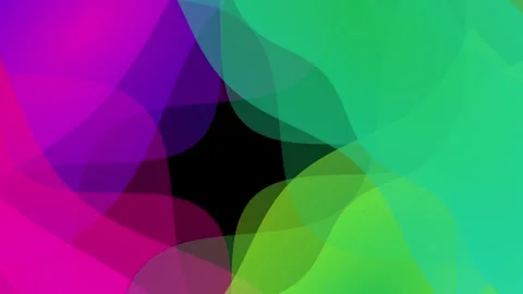 Dynamic soft waving abstract color painting gentle flow animation background Video stock 332885108