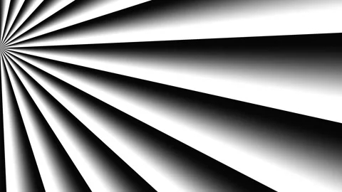 Dynamic Solar Energy Rays Spinning from Frame Corner in Abstract Black and White Video stock 291083278